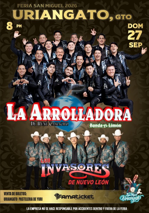La Arrolladora, Los Invasores Uriangato Gto.-2026-09-27